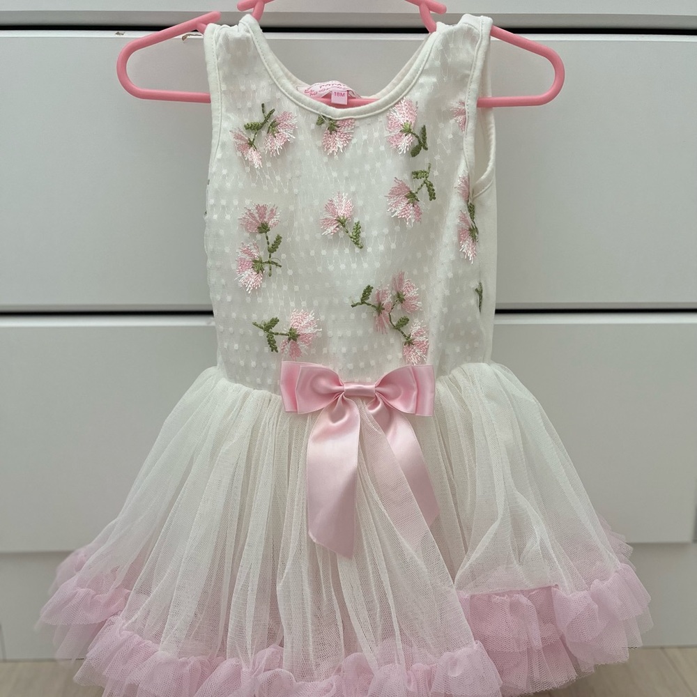 Popatu Embroidered Flowers Tutu Dress
